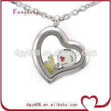 2015 latest new heart locket pendant jewelry in 316l stainless steel